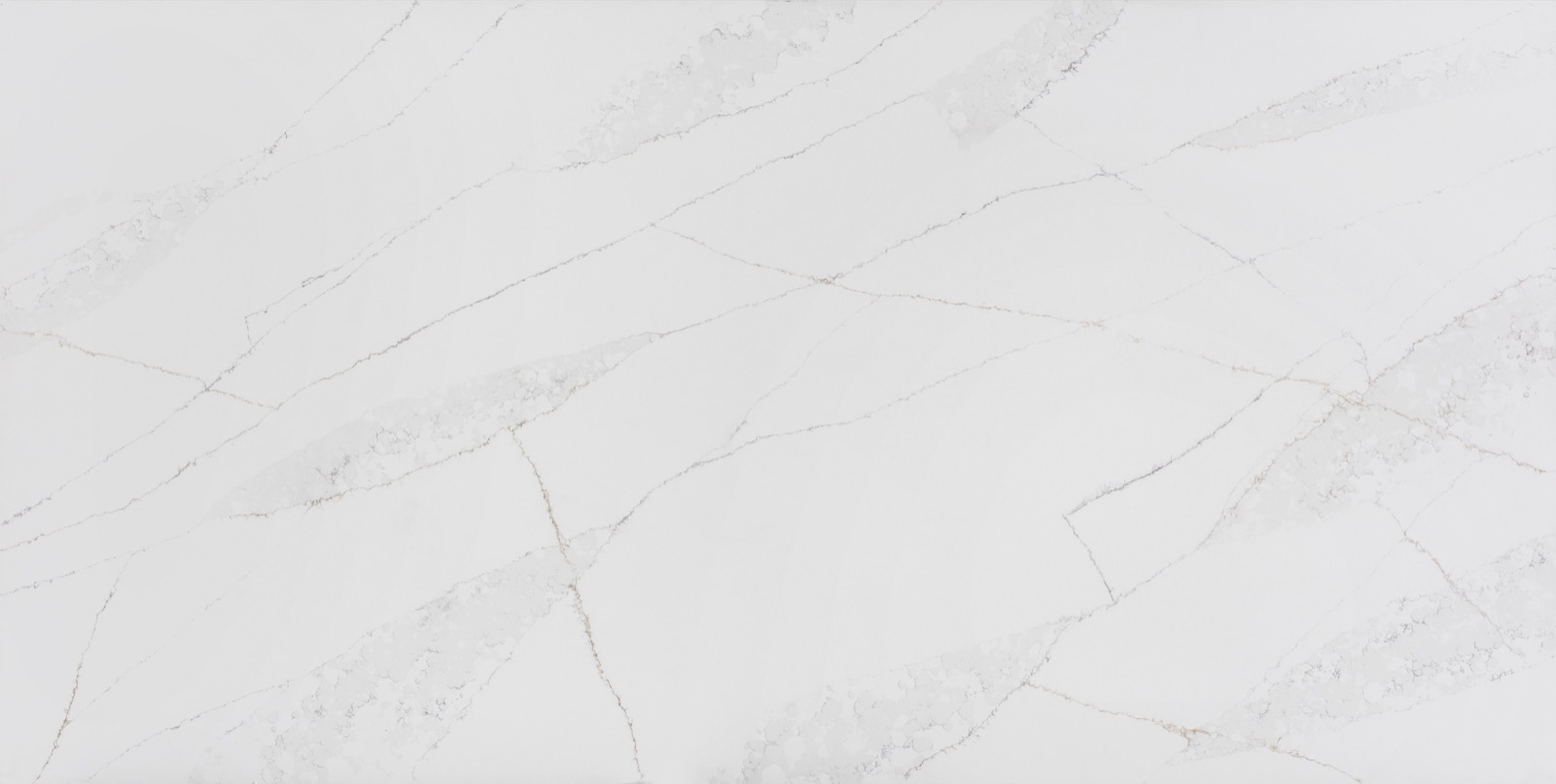 Marbled Aspen, light glacial fine-veined zero-silica quartz